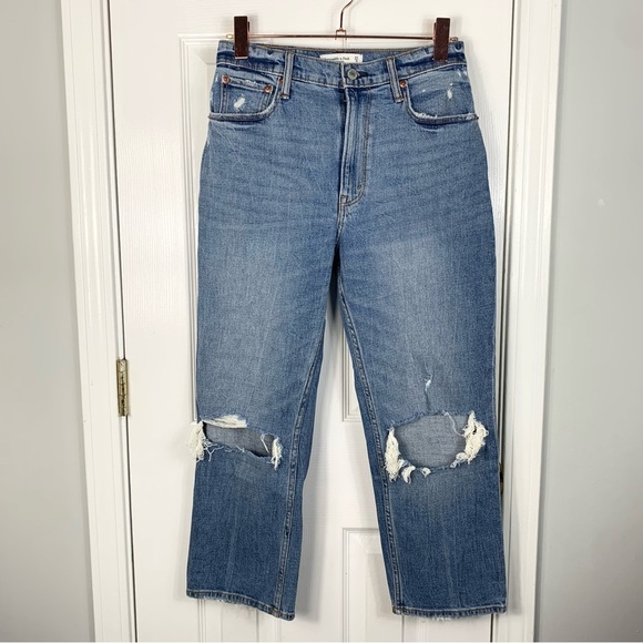 Abercrombie & Fitch Denim - Abercrombie & Fitch Women’s High Rise The Ankle Straight Jeans Size 27 Short
